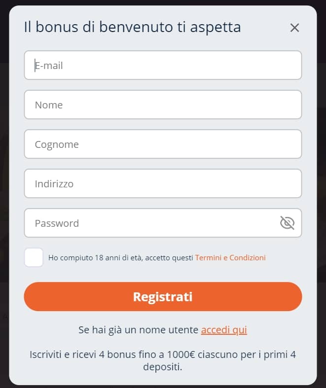 registration Alpino it